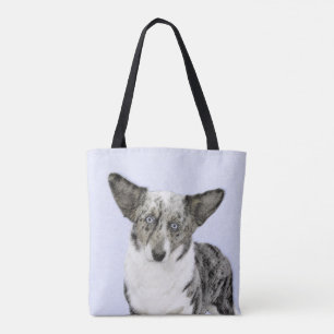 Bolsa Tote Cardigan Welsh Corgi - Pintura Original para Cacho