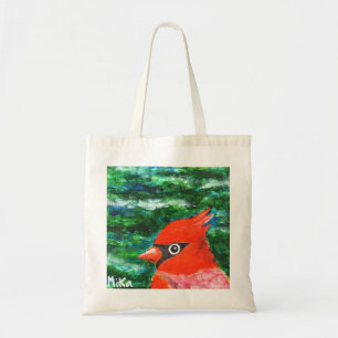 Bolsa Tote Cardinal Bird Red Christmas Foliday Bird FolArt