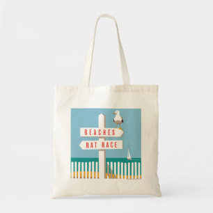 Bolsa Tote Cargo de sinal da praia