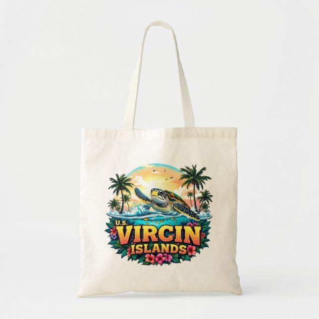 Bolsa Tote CARIBE das Ilhas Virgens dos EUA (Frente)