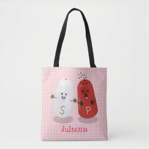 Bolsa Tote Caricatura de couve-salgada e pimenta