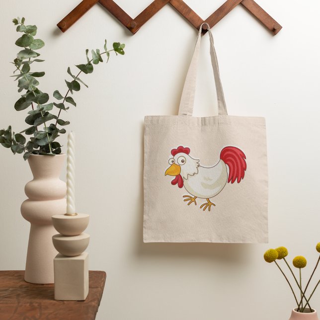 Bolsa Tote Caricatura de Tote de Frango (Criador carregado)