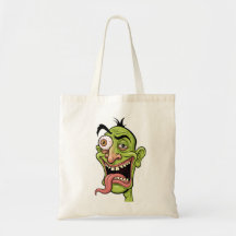 Caricatura Zombie engraçada para Tote Bag