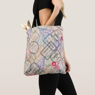 Bolsa Tote Carimbos de passaporte para viagem