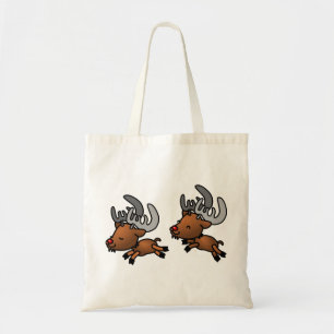 Bolsa Tote Cariou Reindeer Deer Animais Selvagens Felizes Sal