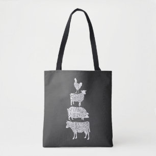 Bolsa Tote carne de porco de vaca açougueiro carne de frango