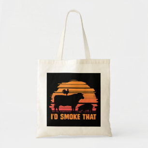 Bolsa Tote Carne Fumante Barbecue Chef Frangos De Bife