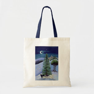 Bolsa Tote Carneiros em uma paisagem do inverno