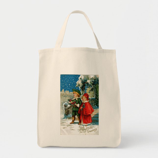 Bolsa Tote Caroleiros de Natal (Frente)