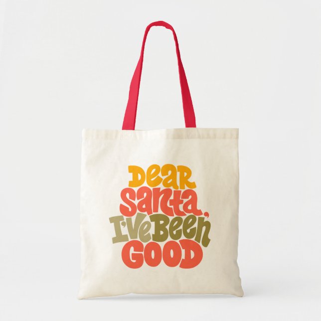 Bolsa Tote Caros Papais noeis, eu fui um bom Design (Frente)