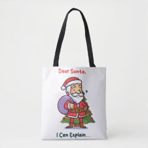 Bolsa Tote Caros Papais noeis, Eu Posso Explicar - Feliz Nata