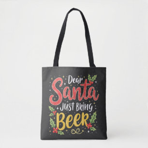 Bolsa Tote Caros Papais noeis, Tragam A Cláusula Beer Santa