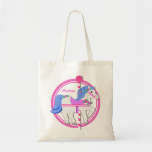 Bolsa Tote Carousel Pony Pink e Blue