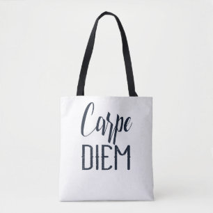 Bolsa Tote Carpe Diem Agite O Dia Preto