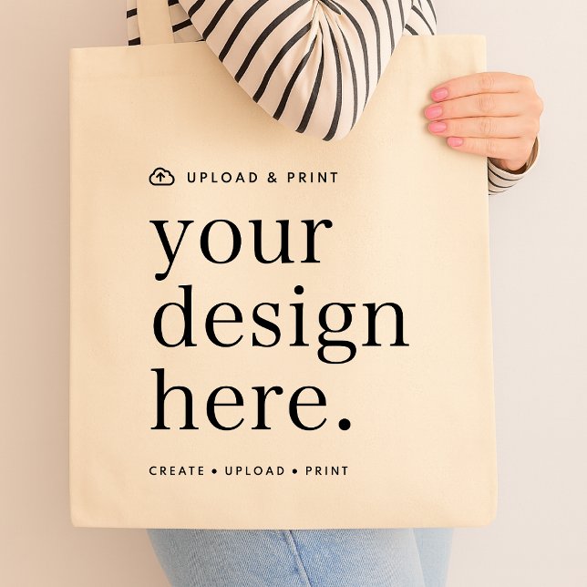 Bolsa Tote Carregamento de Design da barra de ferramentas (Create, upload, print - a bespoke design tote created in your style, for business or personal use.)