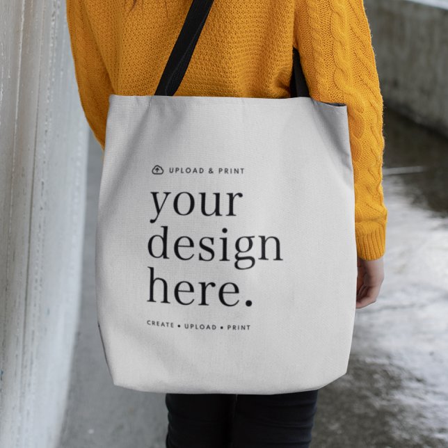 Bolsa Tote Carregamento de Design da barra de ferramentas (Your own tote creation, simply upload your photo or design artwork from Photoshop, Canva & more!)