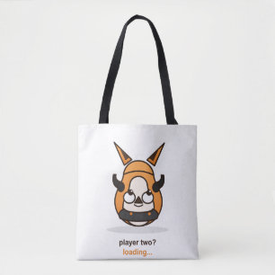Bolsa Tote Carregando Jogador Dois Controle Cute Gamer Fox