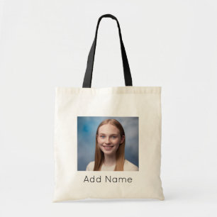 Bolsa Tote carregar imagem Personalizada Foto e Nome Personal