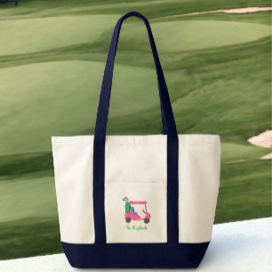 Bolsa Tote Carrinho de Golfe Rosa Pré-Paposto Personalizado