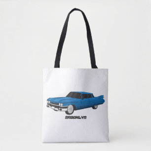 Bolsa Tote Carro clássico azul legal 1959