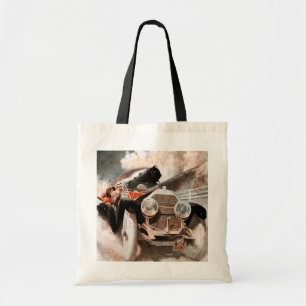 Bolsa Tote Carro contra o trem por William Harnden adoptivo