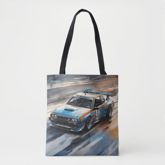 Bolsa Tote Carro de Corrida Azul esportivo (Frente)
