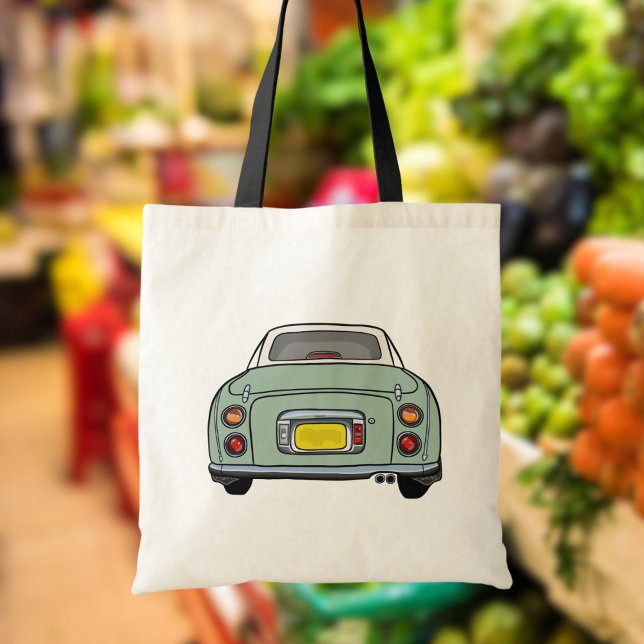 Bolsa Tote Carro de Figuras Verde-Esmeralda (Fun tote bag for the emerald green figaro car owner)