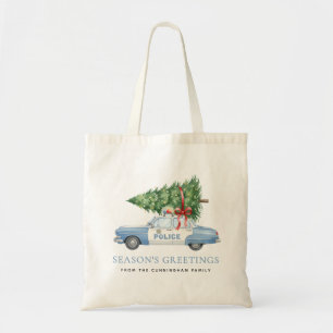 Bolsa Tote Carro de Natal de Policial Moderno Personalizado