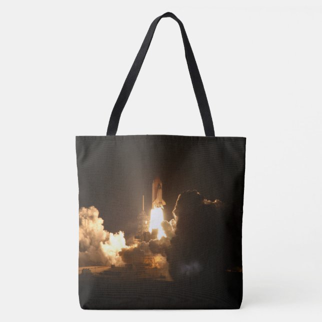 Bolsa Tote Carro espacial Terra nave espacial Noite Canva (Frente)