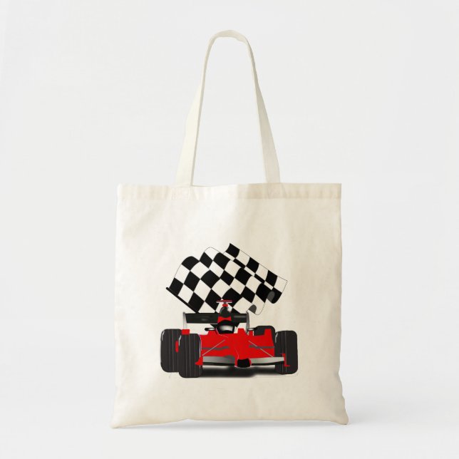 Bolsa Tote Carro Race Vermelho com Sinalizador Verificado (Frente)