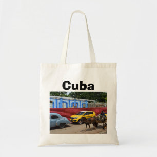 Bolsa Tote Carros vintage cavalo e carrinho de Cuba