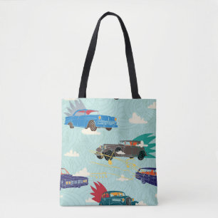 Bolsa Tote Carros vintage: Padrão de Nuvens do Céu