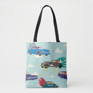 Bolsa Tote Carros vintage: Padrão de Nuvens do Céu