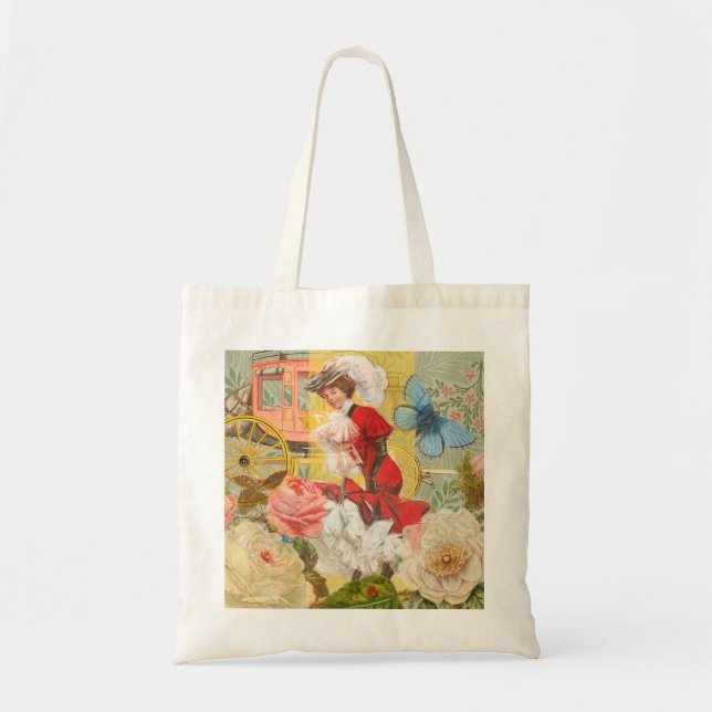 Bolsa Tote Carruagem de diversão da mulher vitoriana (Frente)
