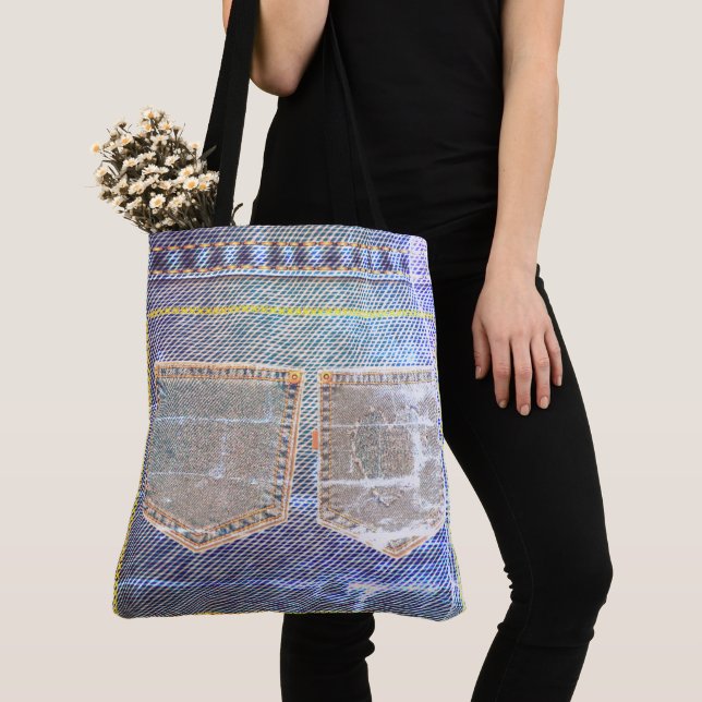 Bolsa Tote Carry-all 'Faded Jeans' Look (Close Up)