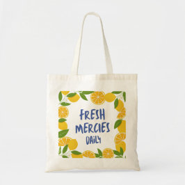 Bolsa Tote Carta Azul Limão Iluminada Fé de Verão Diário