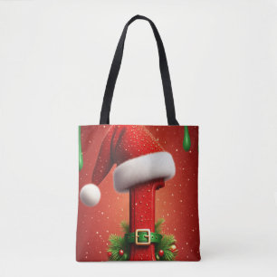 Bolsa Tote Carta de Natal I Com Estilo de Enfeite de Natal 🎄