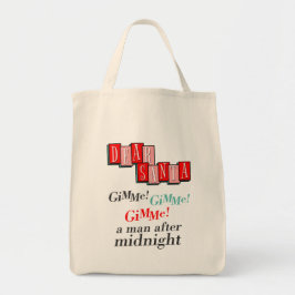 Bolsa Tote Carta de Natal Retro Xmas Me Dê um Homem Depois da
