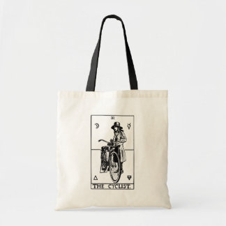 Bolsa Tote Carta de Tarot Ciclista Ilustração de Bicicleta Vi