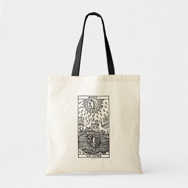 Bolsa Tote Cartão de Tarot: A lua (Frente)