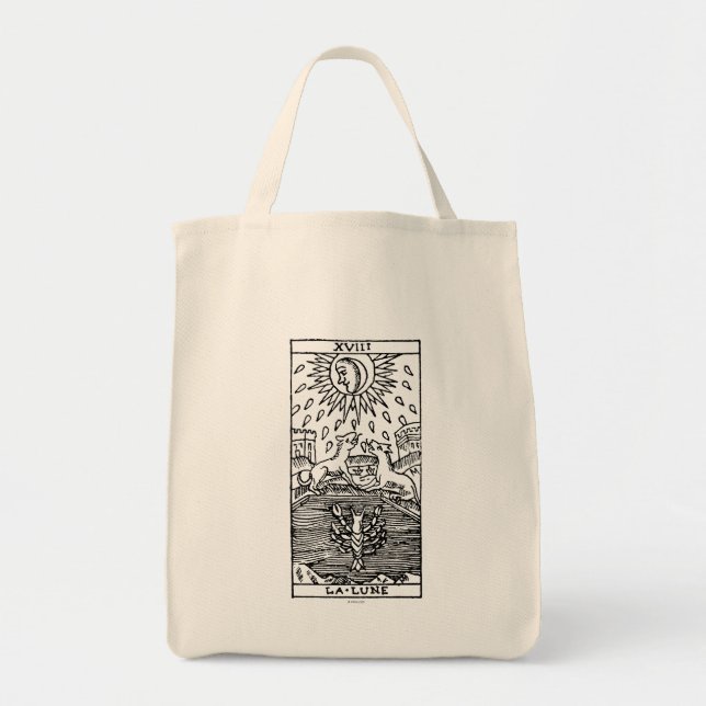Bolsa Tote Cartão de Tarot: A lua (Frente)