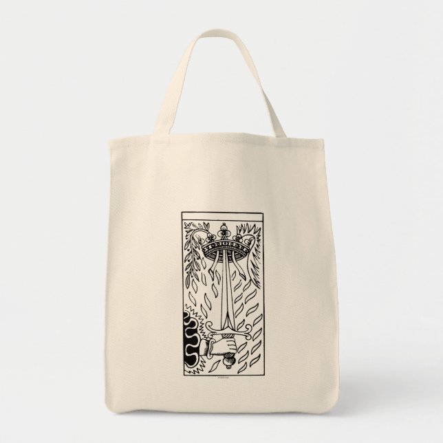 Bolsa Tote Cartão de Tarot: Ás das espadas (Frente)