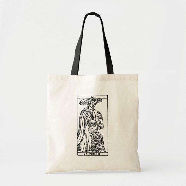 Bolsa Tote Cartão de Tarot: Força (Frente)