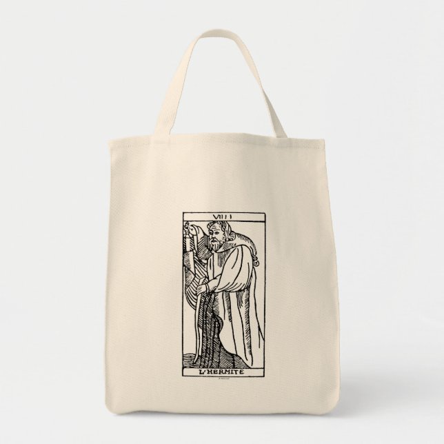 Bolsa Tote Cartão de Tarot: O eremita (Frente)