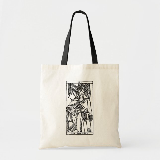 Bolsa Tote Cartão de Tarot: O Popess (Frente)