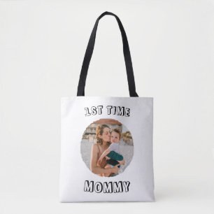 Bolsa Tote Cartão personalizado para a primeira vez da Mamãe