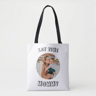 Bolsa Tote Cartão personalizado para a primeira vez da Mamãe