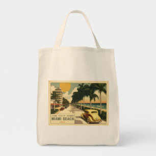 Bolsa Tote Cartão-postal da Unidade Oceânica de Minami Retro 