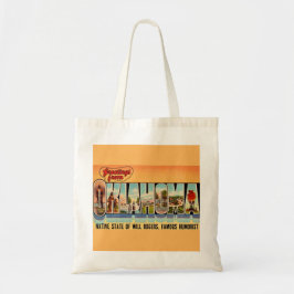 Bolsa Tote Cartão postal de saudação Oklahoma vintage