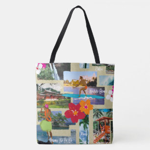 Bolsa Tote Cartão postal Vintage Havaiano Aloha Paradise
